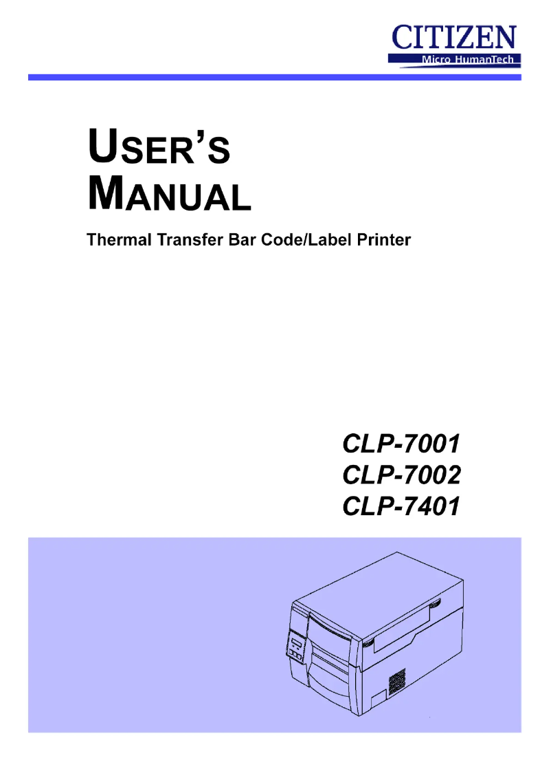 Imagen de la primera página del manual del dispositivo CLP-7002