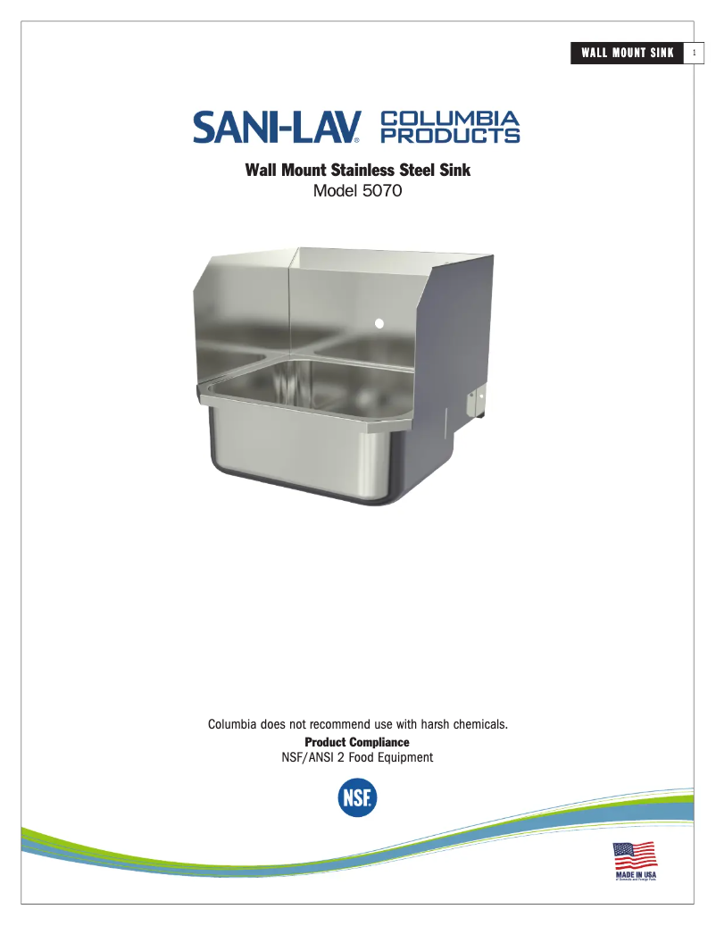 Página 1 del manual Manual de usuario Sani-Lav 5070