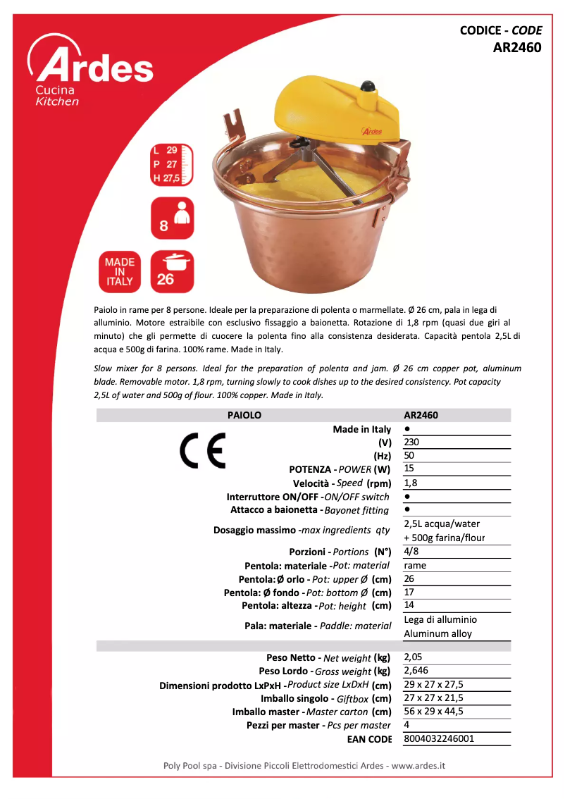 Página nº 1 - Ficha técnica Ardes AR2460