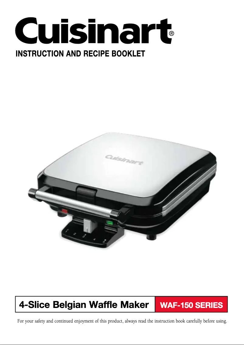 Página 1 del manual Manual de usuario Cuisinart WAF-150P1