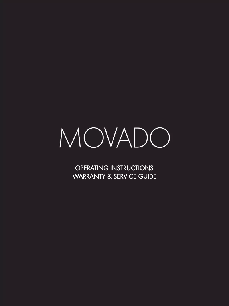 Página nº 1 - Manual de usuario Movado Bold TR90 3600307
