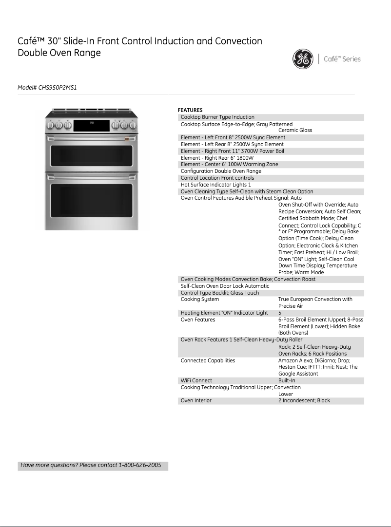 Imagen de la primera página del manual del dispositivo CHS950P2MS1