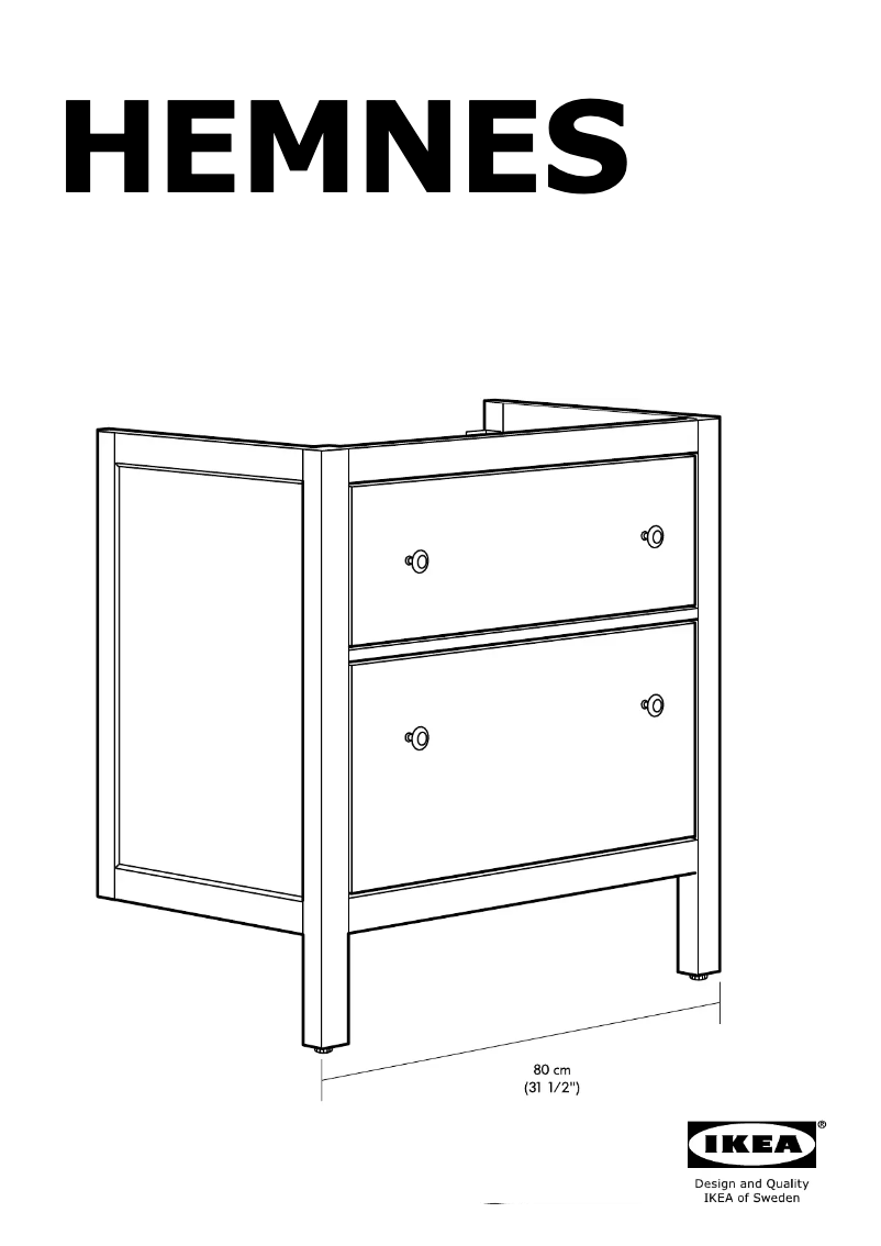 Imagen de la primera página del manual del dispositivo HEMNES (80x49x89)