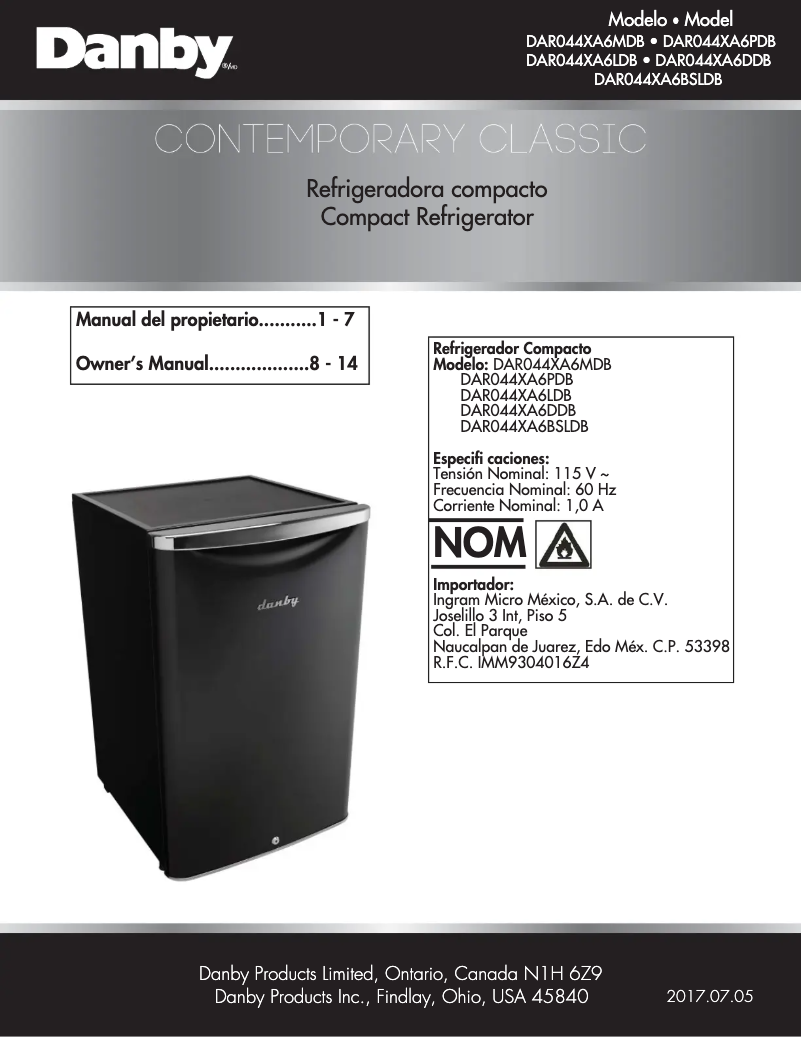 Imagen de la primera página del manual del dispositivo DAR044XA6DDB