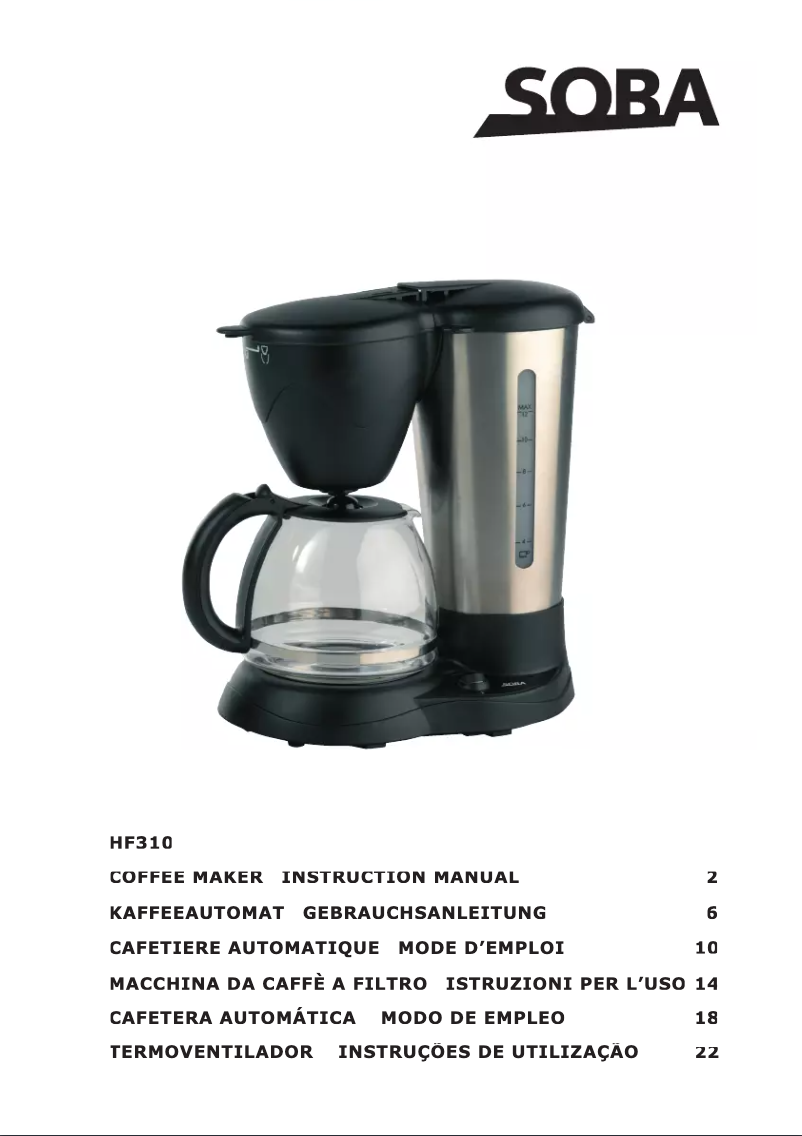 Página 1 del manual Manual de usuario Soba HF310