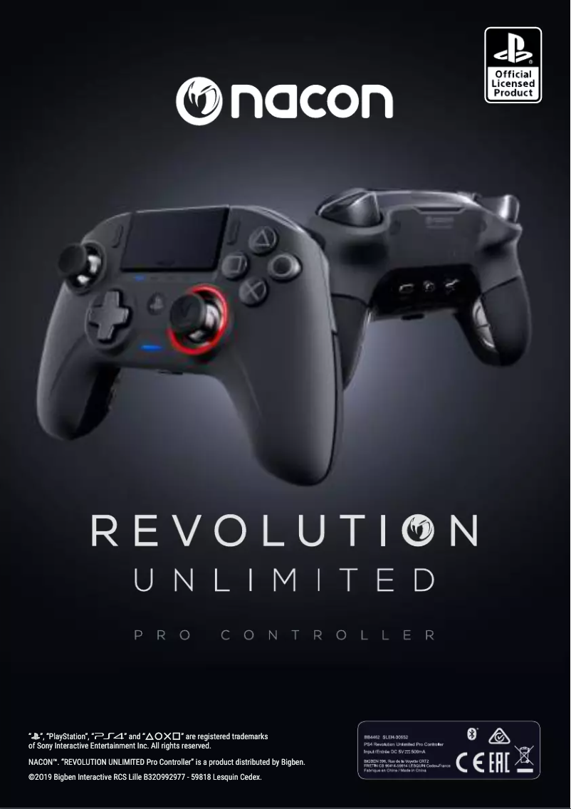 Imagen de la primera página del manual del dispositivo Revolution Unlimited