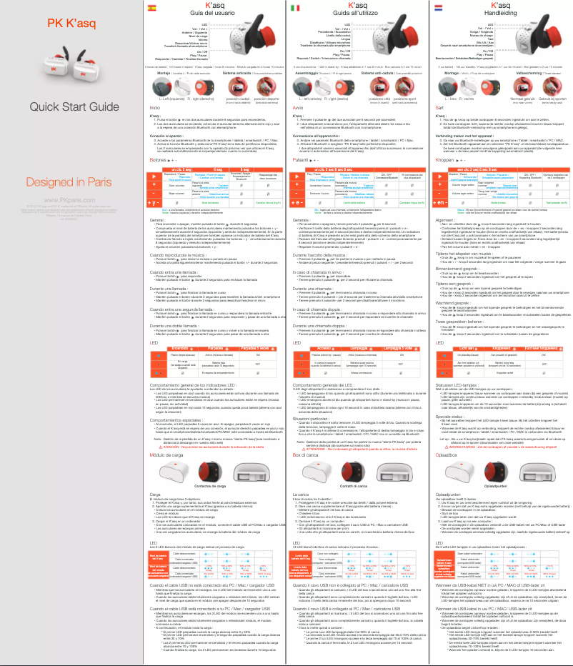 Página 1 del manual Manual de usuario PK paris K'asq Sport