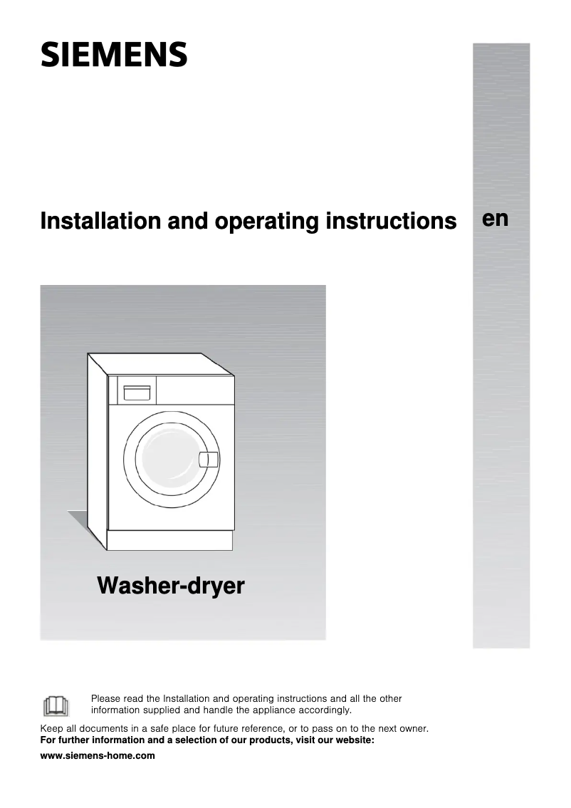 Página 1 del manual Manual de usuario Siemens WK12D320EE
