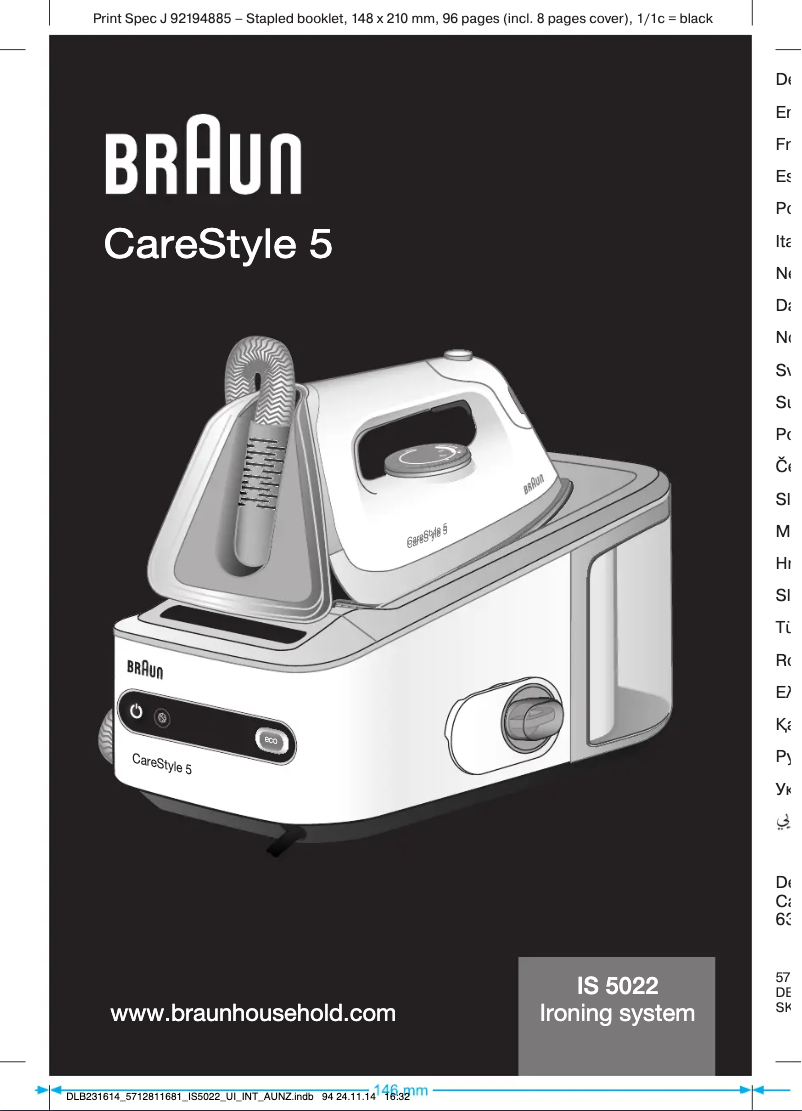 Página 1 del manual Manual de usuario Braun CareStyle 5 IS 5145 WH