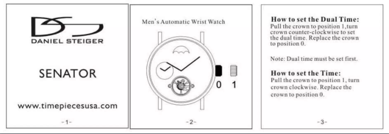 Imagen de la primera página del manual del dispositivo Senator