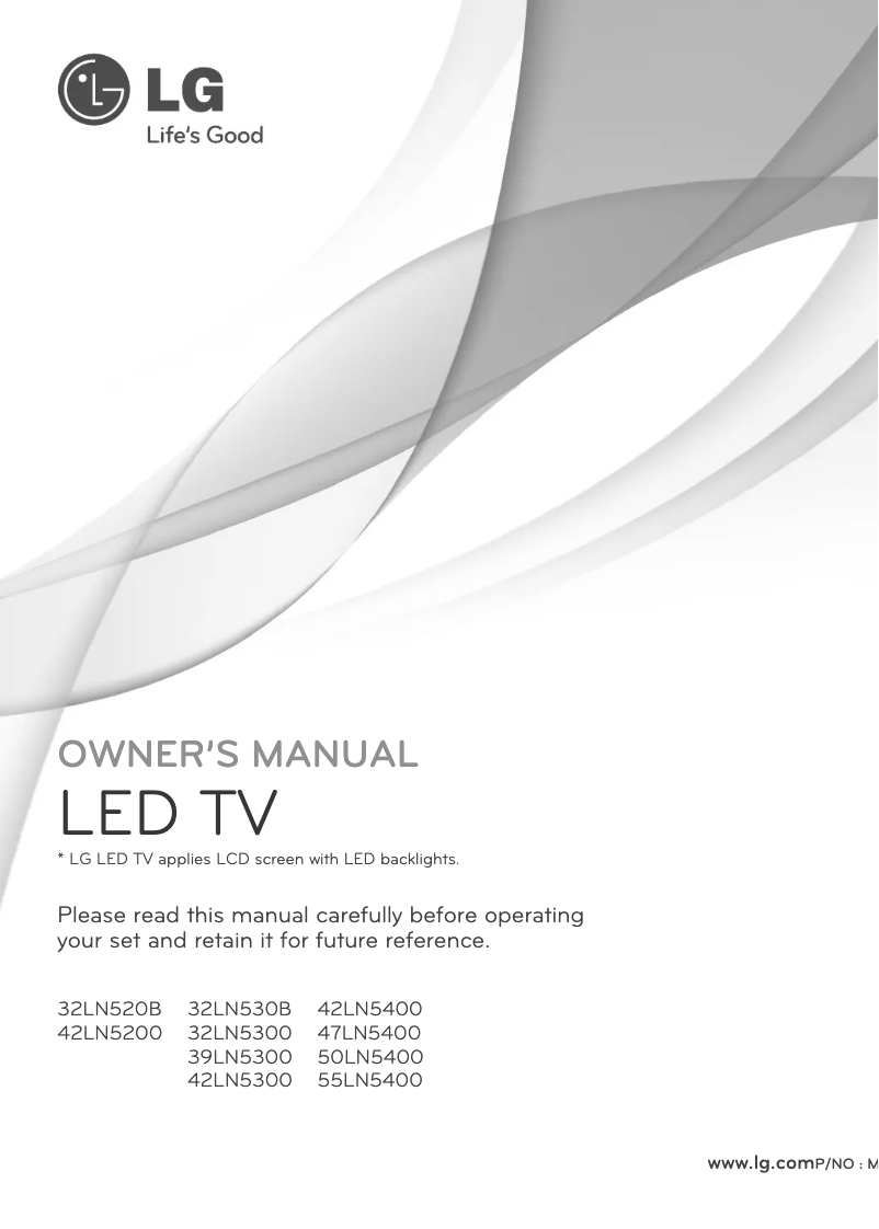 Imagen de la primera página del manual del dispositivo 32LN5300