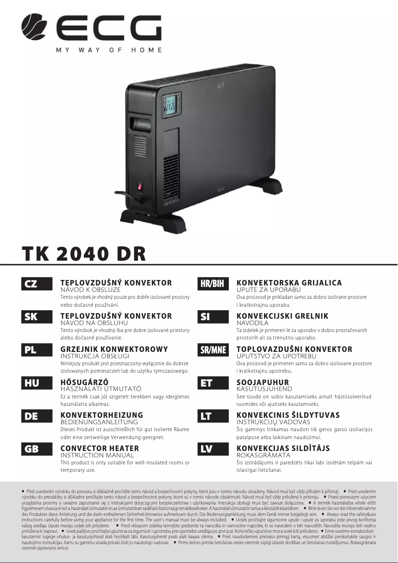 Página nº 1 - Manual de usuario ECG TK 2040 DR