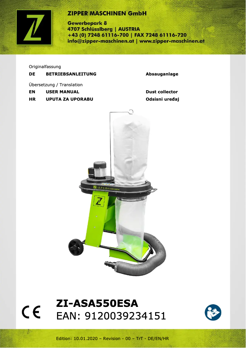 Página 1 del manual Manual de usuario Zipper ZI-ASA550ESA