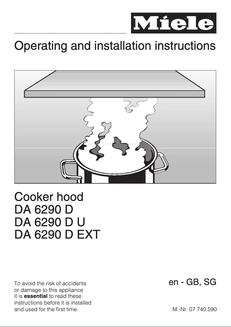 Imagen de la primera página del manual del dispositivo DA 6290 D Ext