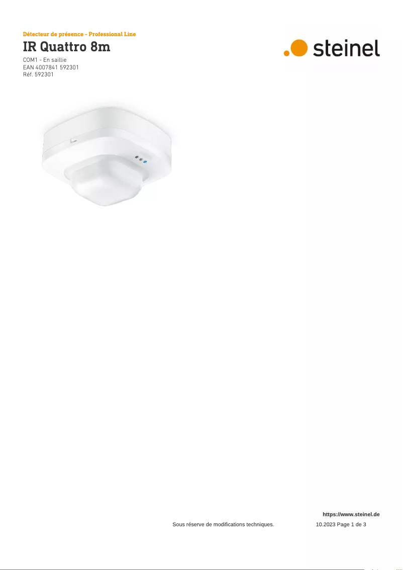 Página 1 del manual Diagrama de cableado Steinel IR Quattro 8m