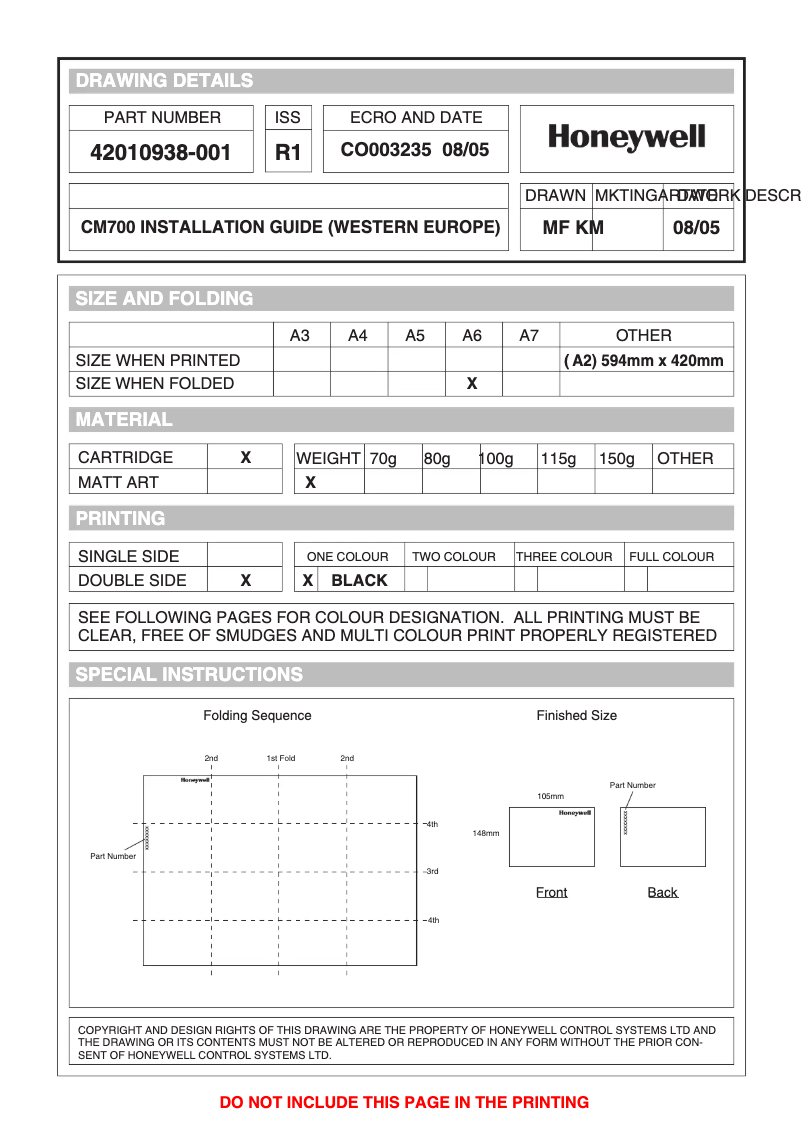 Imagen de la primera página del manual del dispositivo CM707