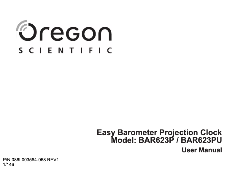 Imagen de la primera página del manual del dispositivo BAR623PU