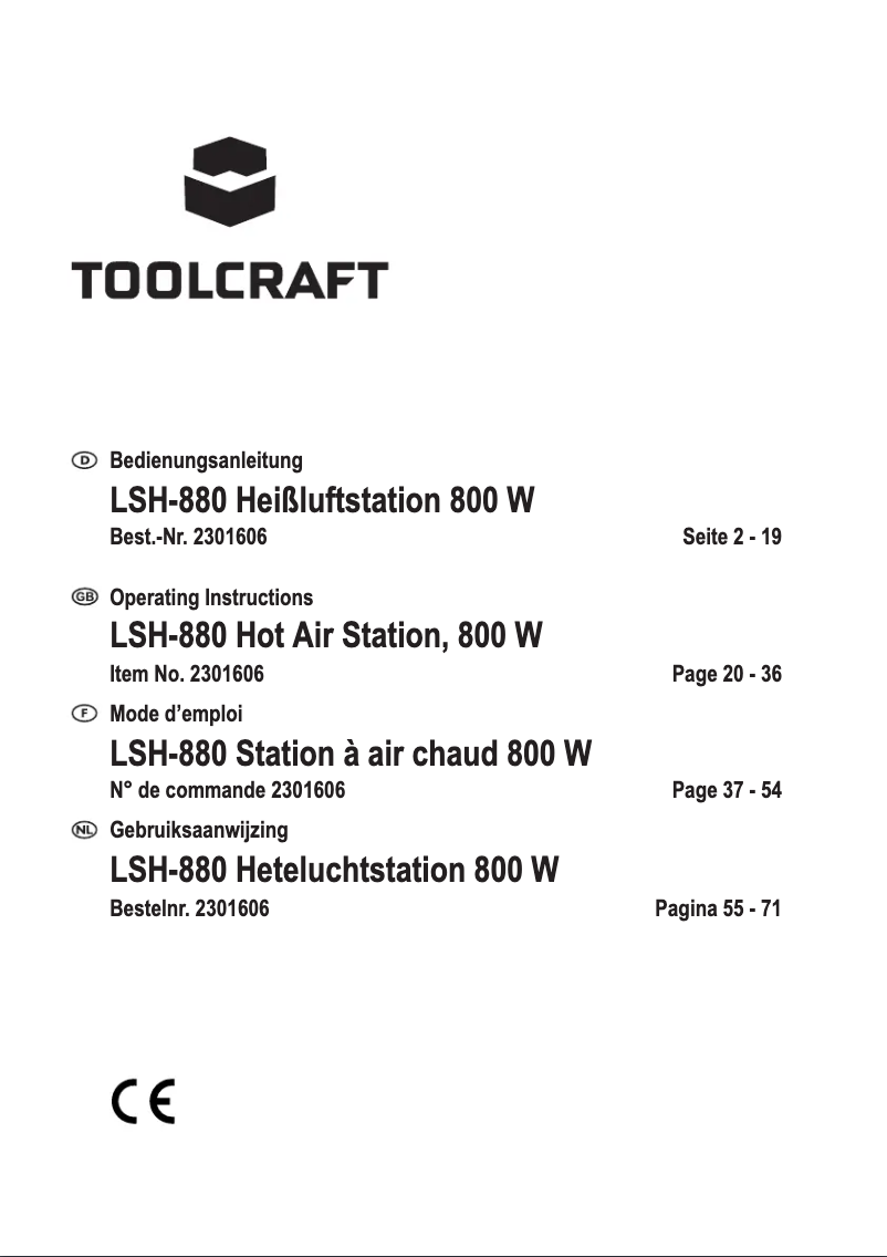 Página 1 del manual Manual de usuario Toolcraft LSH-880