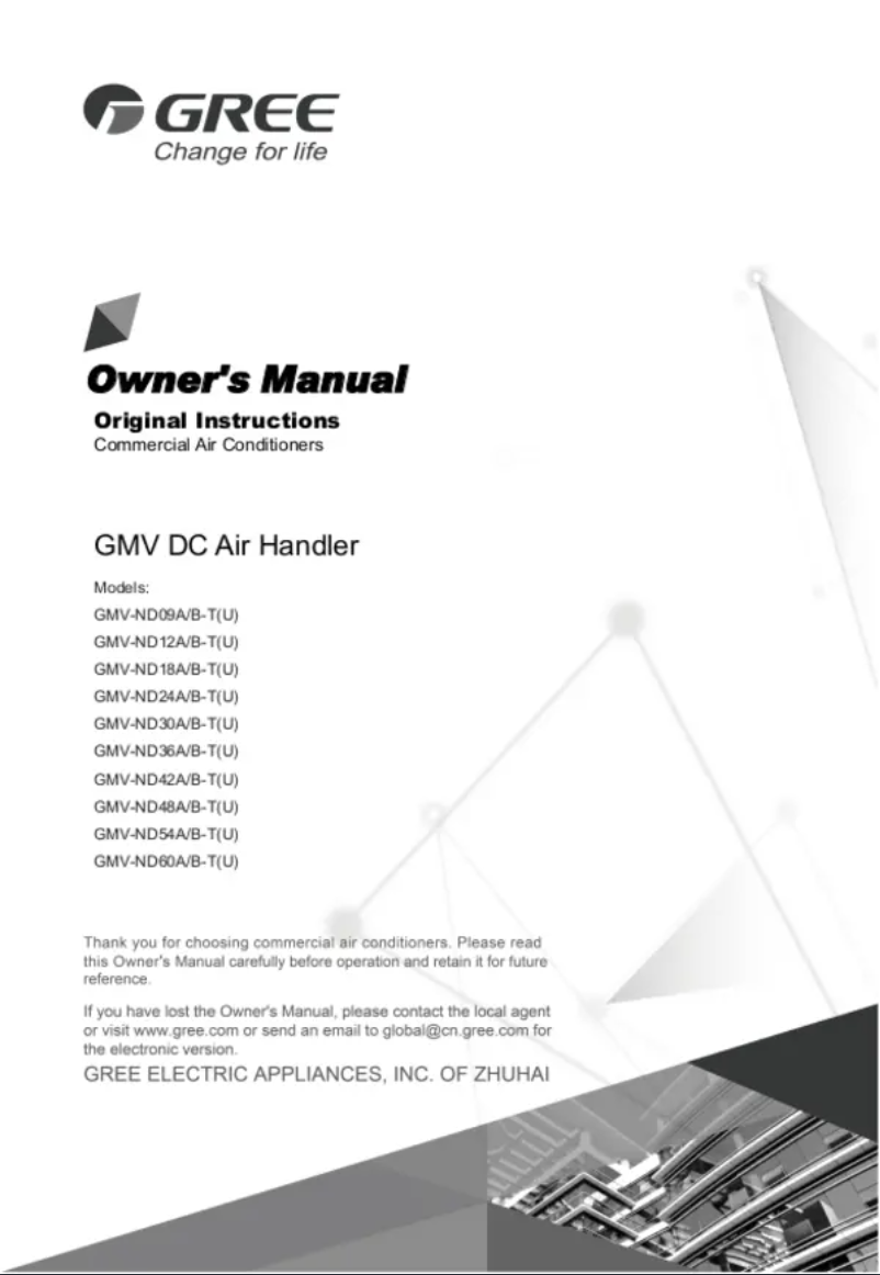 Imagen de la primera página del manual del dispositivo GMV-ND42A/B-T(U)