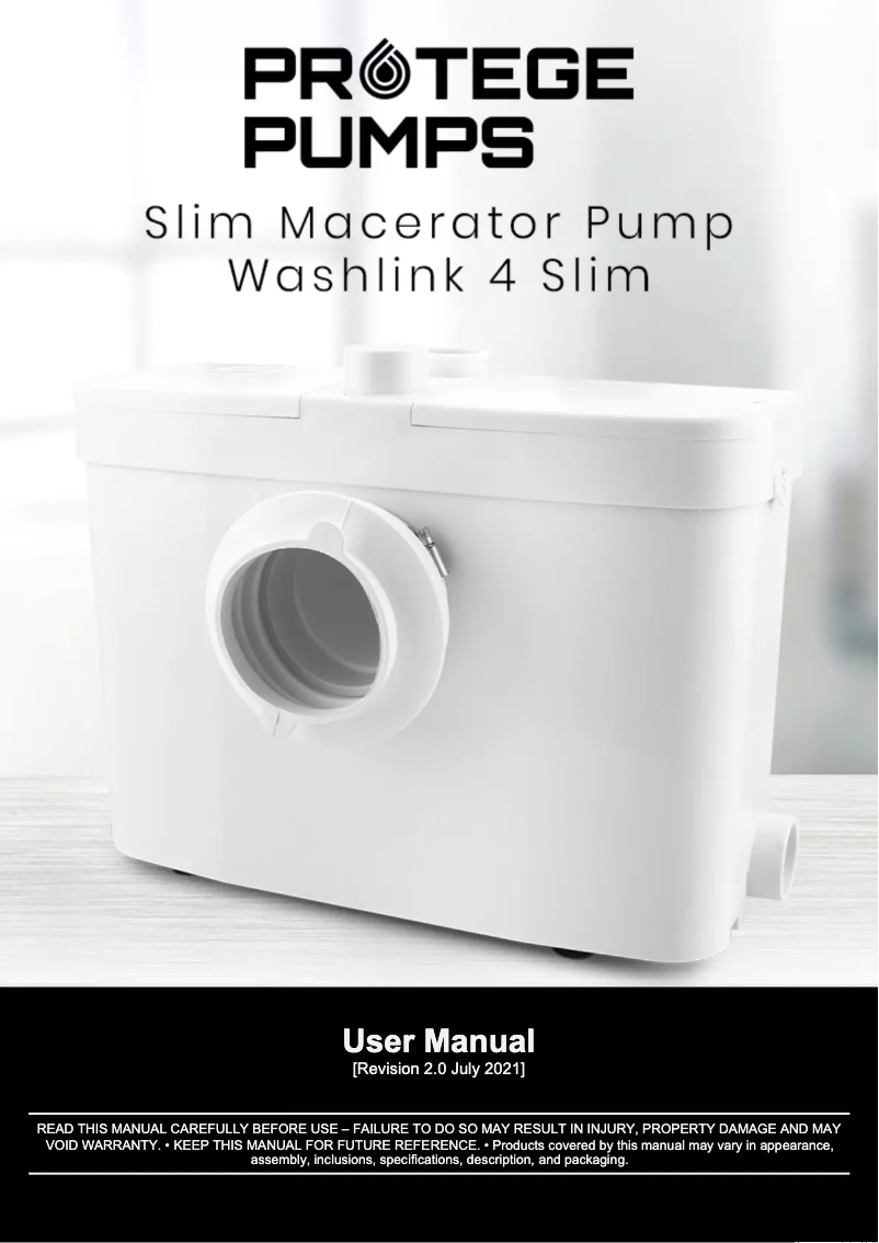 Página nº 1 - Manual de usuario Protege Washlink 4 Slim