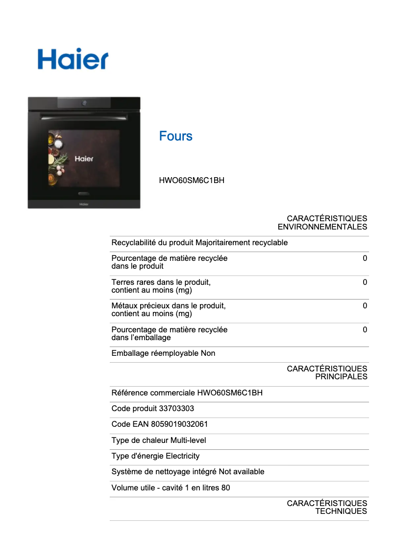 Imagen de la primera página del manual del dispositivo HWO60SM6C1BH