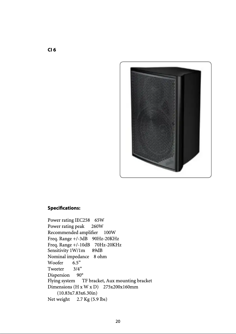 Imagen de la primera página del manual del dispositivo Mach CI6