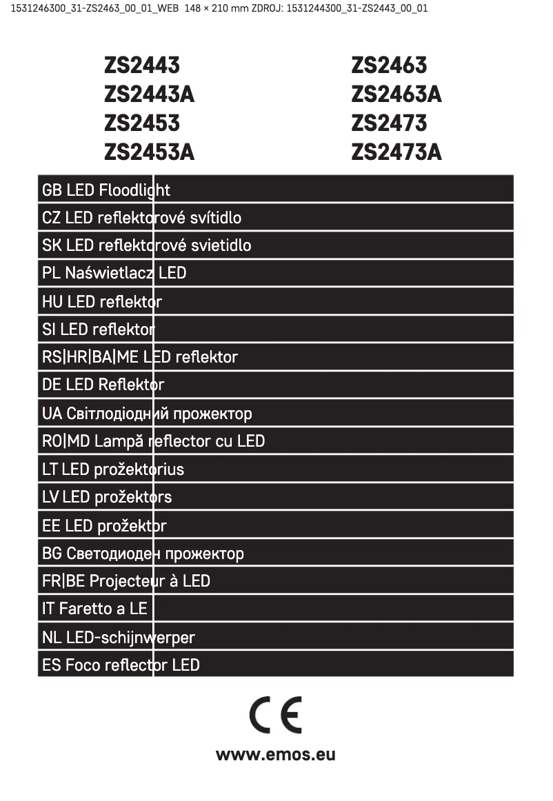 Página nº 1 - Manual de usuario Emos ZS2463