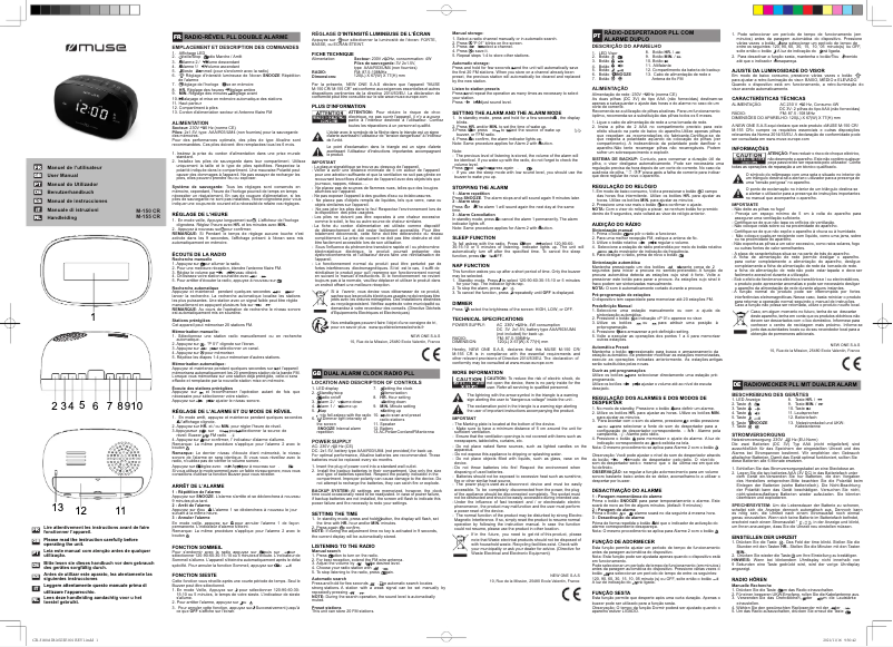 Imagen de la primera página del manual del dispositivo M-155 CR