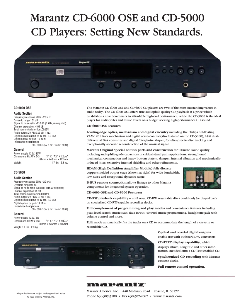 Imagen de la primera página del manual del dispositivo CD5000