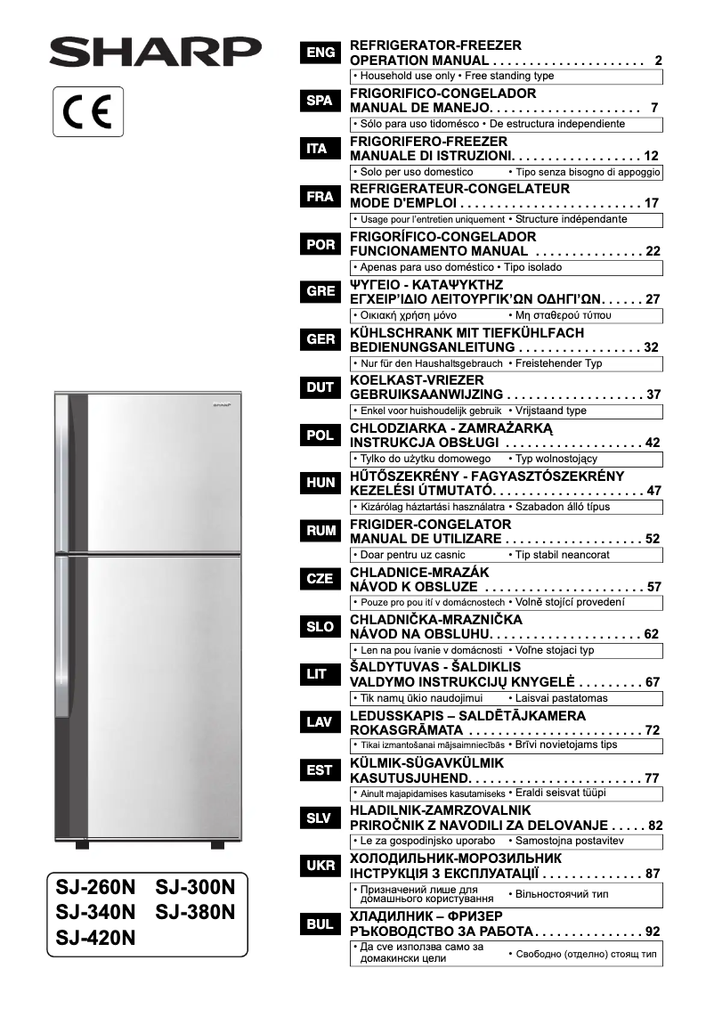 Página 1 del manual Manual de usuario Sharp SJ-420