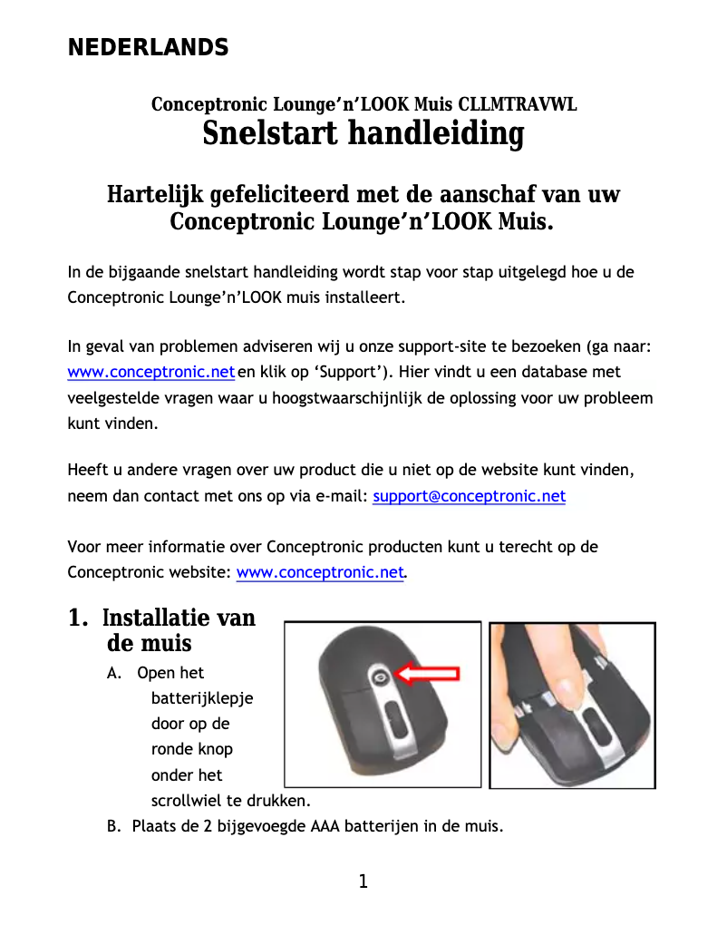 Página nº 1 - Manual de usuario Conceptronic Lounge’n’Look