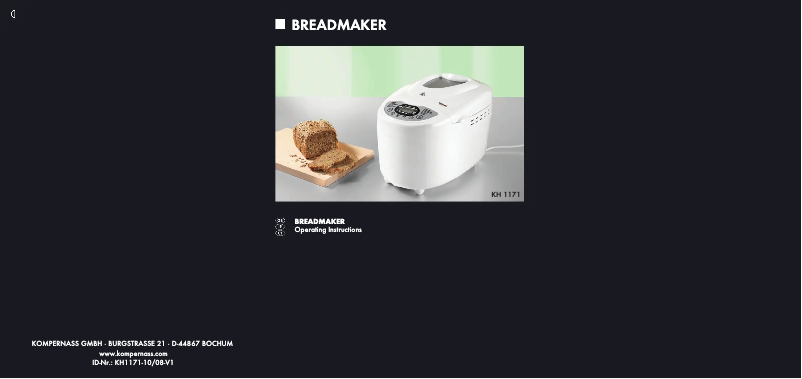 Página 1 del manual Manual de usuario SilverCrest KH 1171