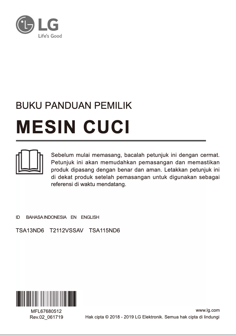 Imagen de la primera página del manual del dispositivo T2112VSSAV