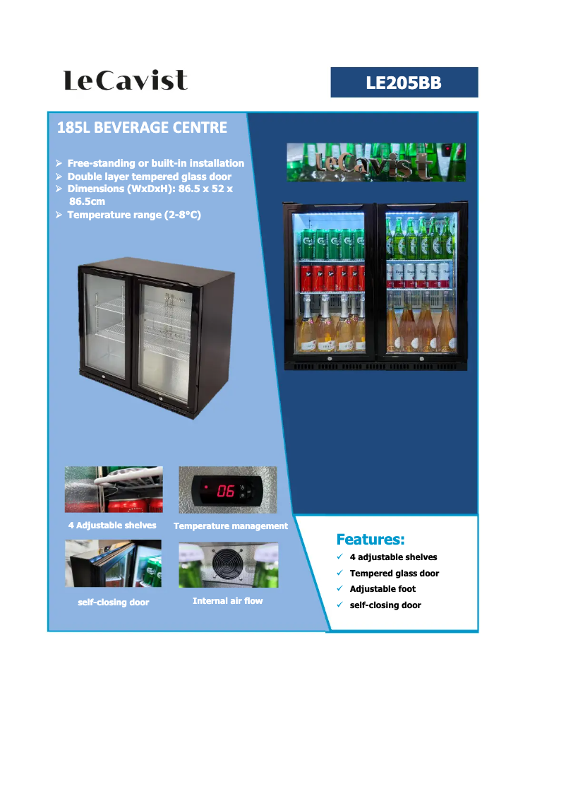 Imagen de la primera página del manual del dispositivo LE205BB