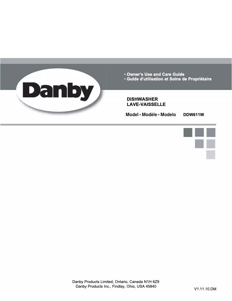 Página nº 1 - Manual de usuario Danby DDW611W