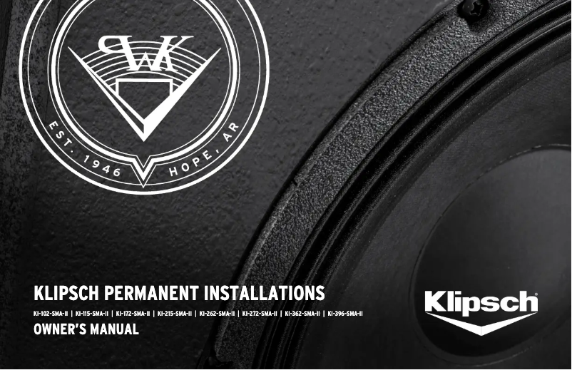 Página 1 del manual Manual de usuario Klipsch KI-215-SMA-II