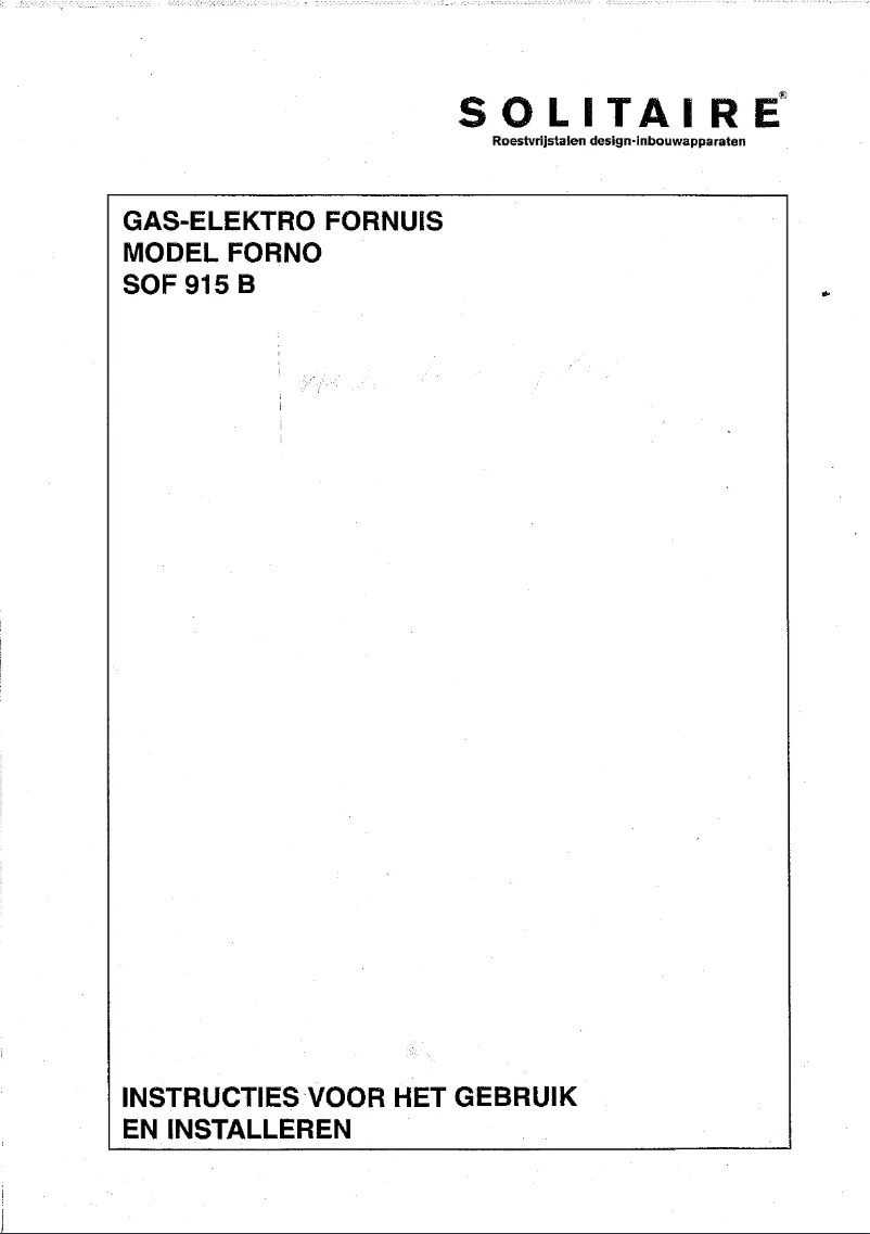 Imagen de la primera página del manual del dispositivo SOF 915 B