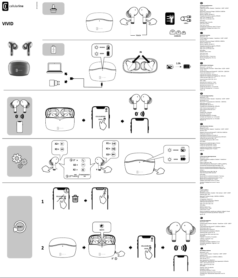 Página nº 1 - Manual de usuario Cellular Line VIVID