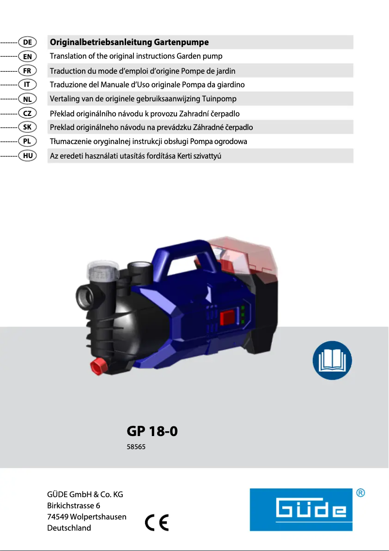 Imagen de la primera página del manual del dispositivo GP 18-401-30