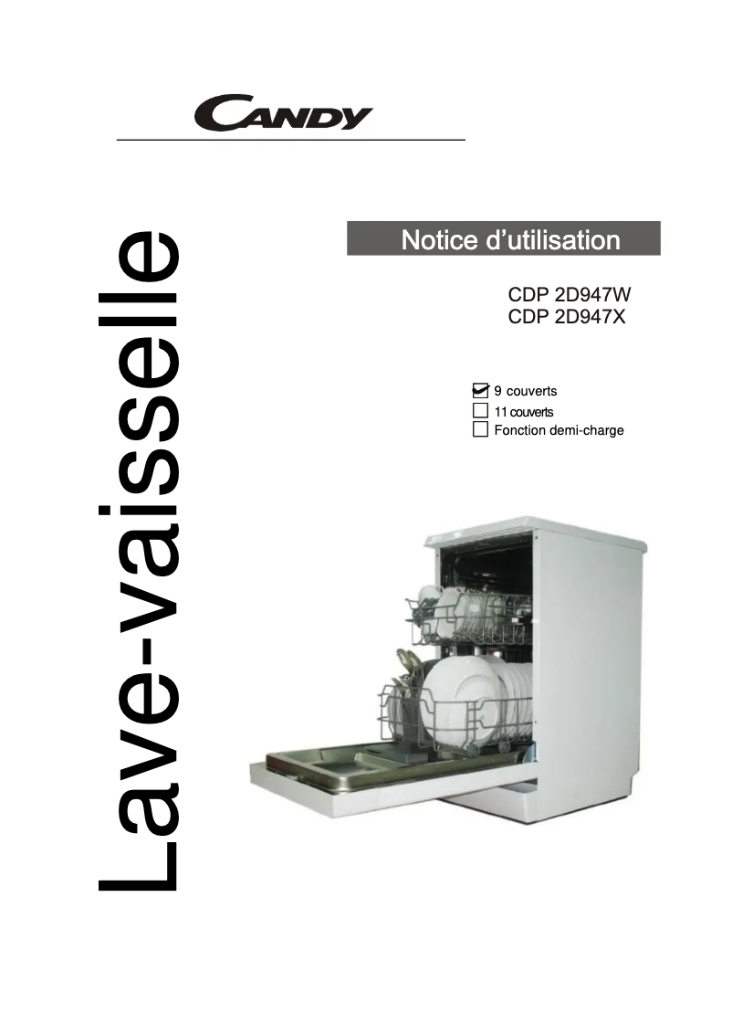 Página 1 del manual Manual de usuario Candy CDP 2D947X