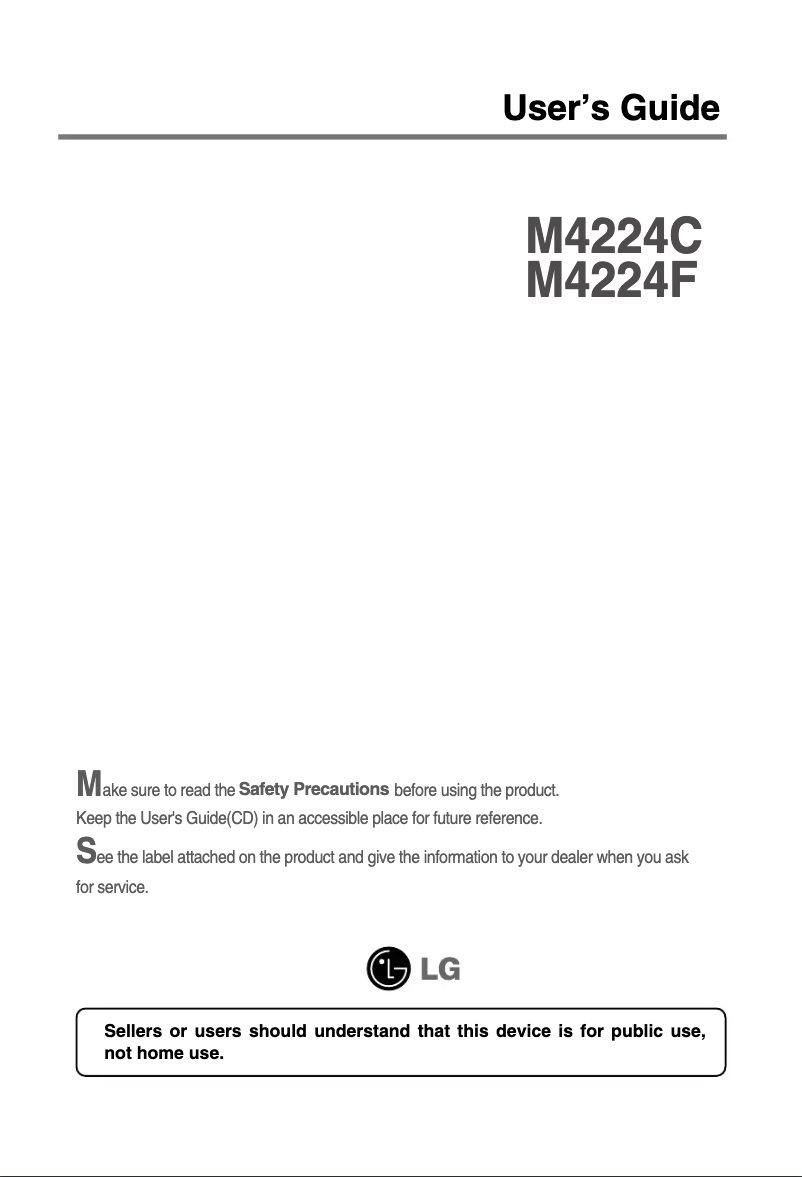 Imagen de la primera página del manual del dispositivo M4224FCBAP