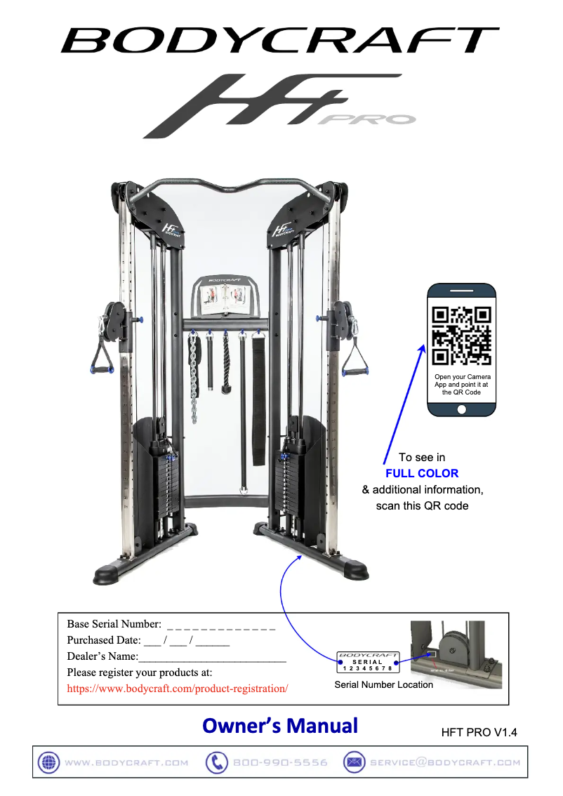 Imagen de la primera página del manual del dispositivo HFT Pro