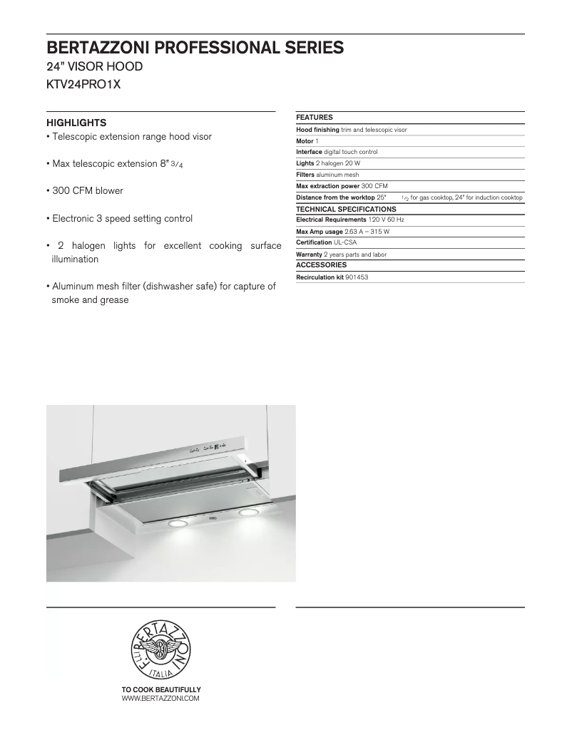 Imagen de la primera página del manual del dispositivo KTV24PRO1X