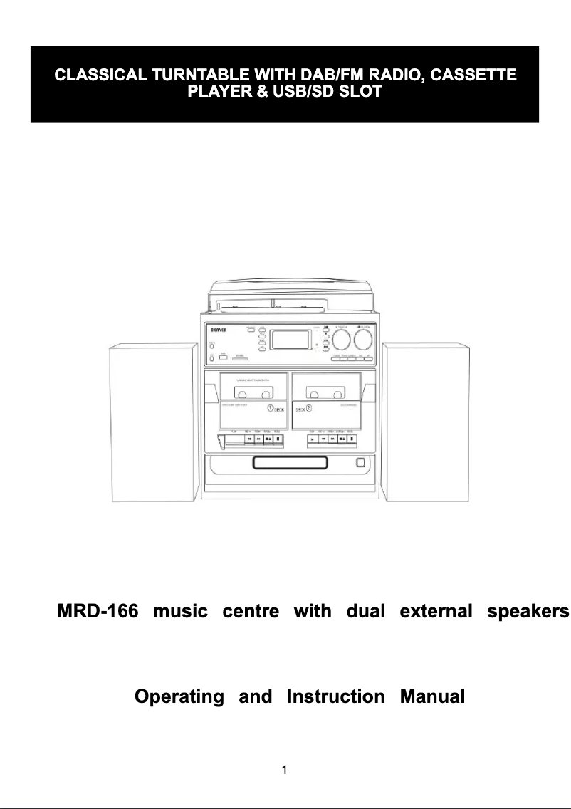 Página 1 del manual Manual de usuario Denver MRD-166