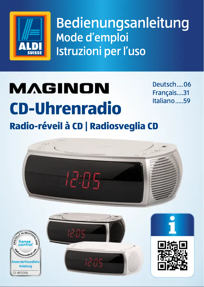 Página 1 del manual Manual de usuario Maginon CDR-21