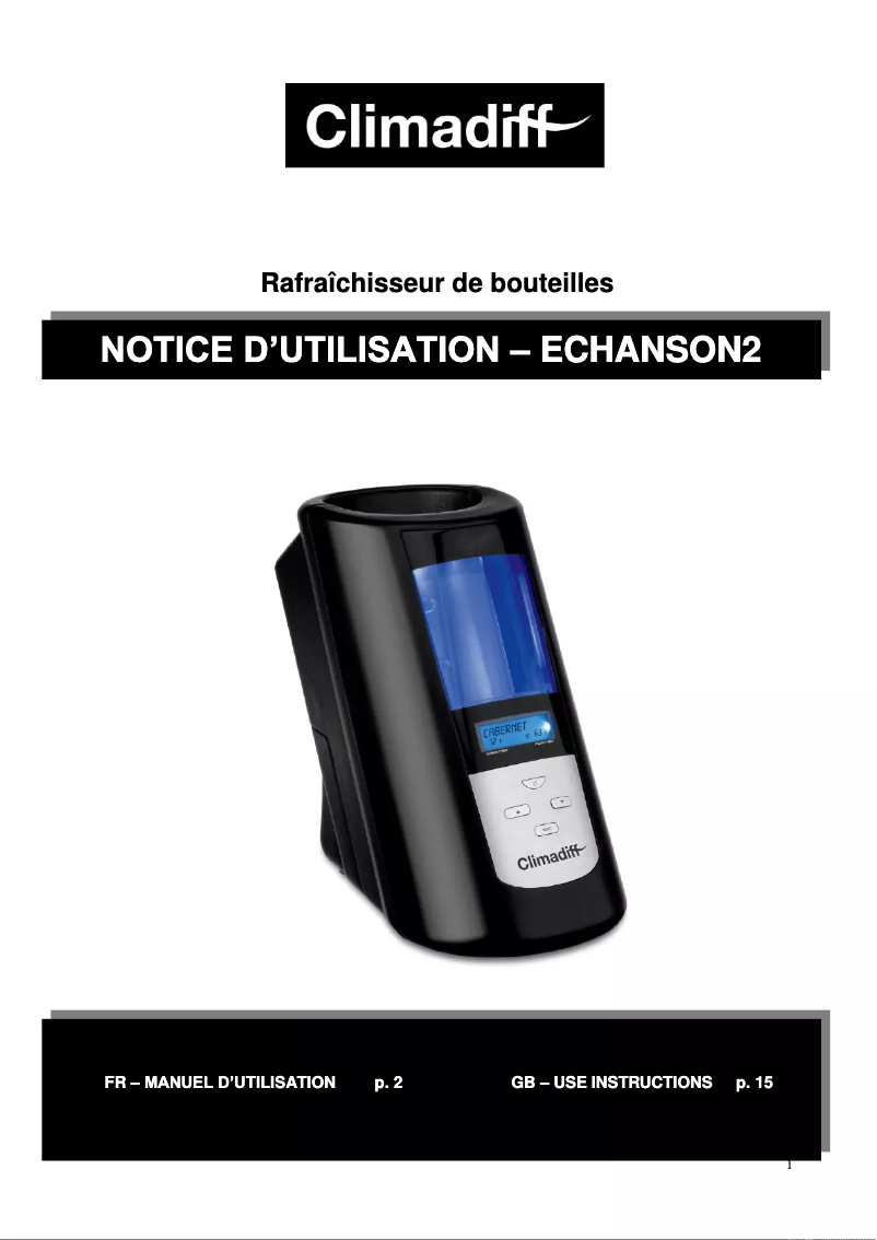 Imagen de la primera página del manual del dispositivo ECHANSON2