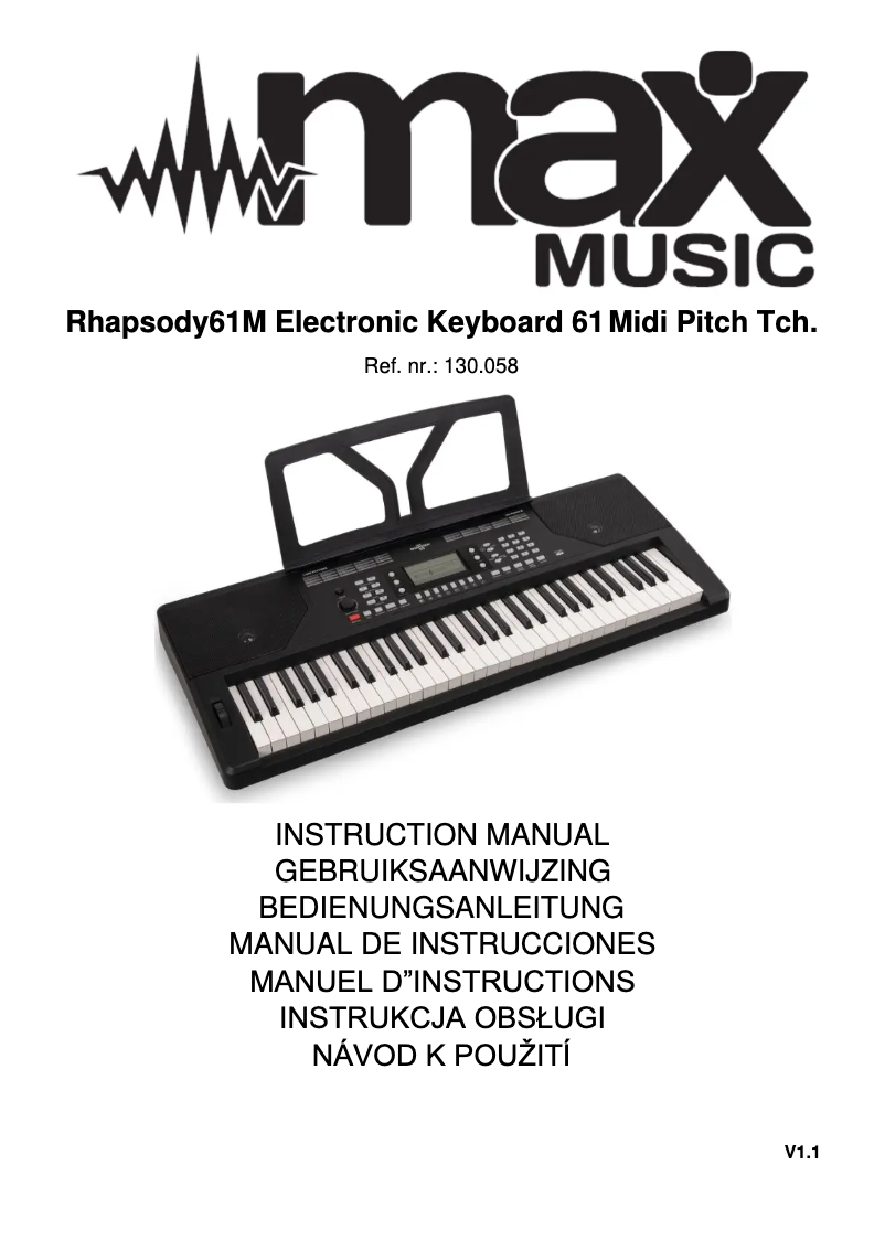 Página 1 del manual Manual de usuario MAX Rhapsody61P