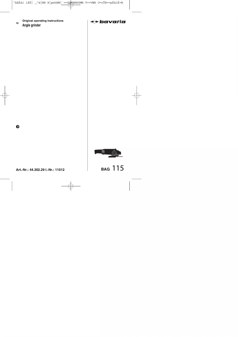 Imagen de la primera página del manual del dispositivo BAG 115