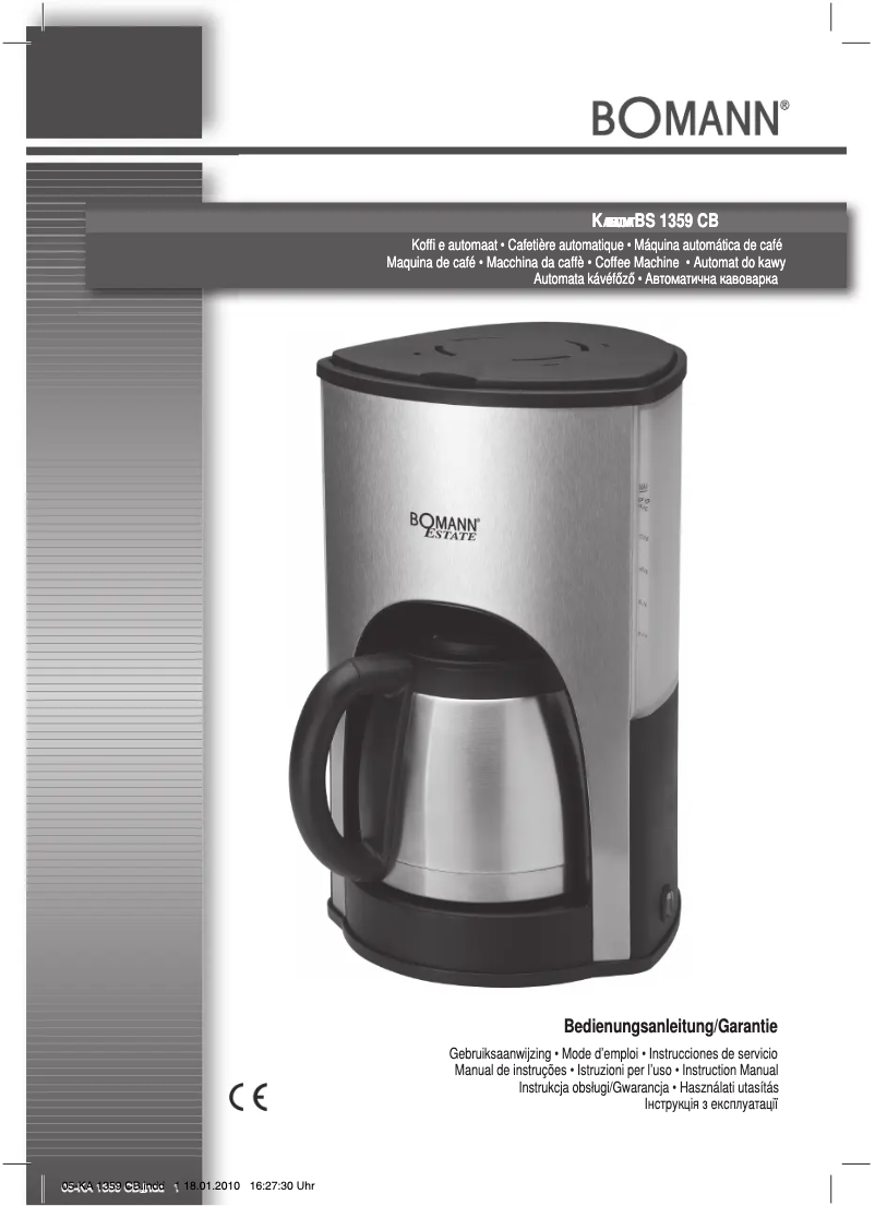 Imagen de la primera página del manual del dispositivo BS 1359 CB