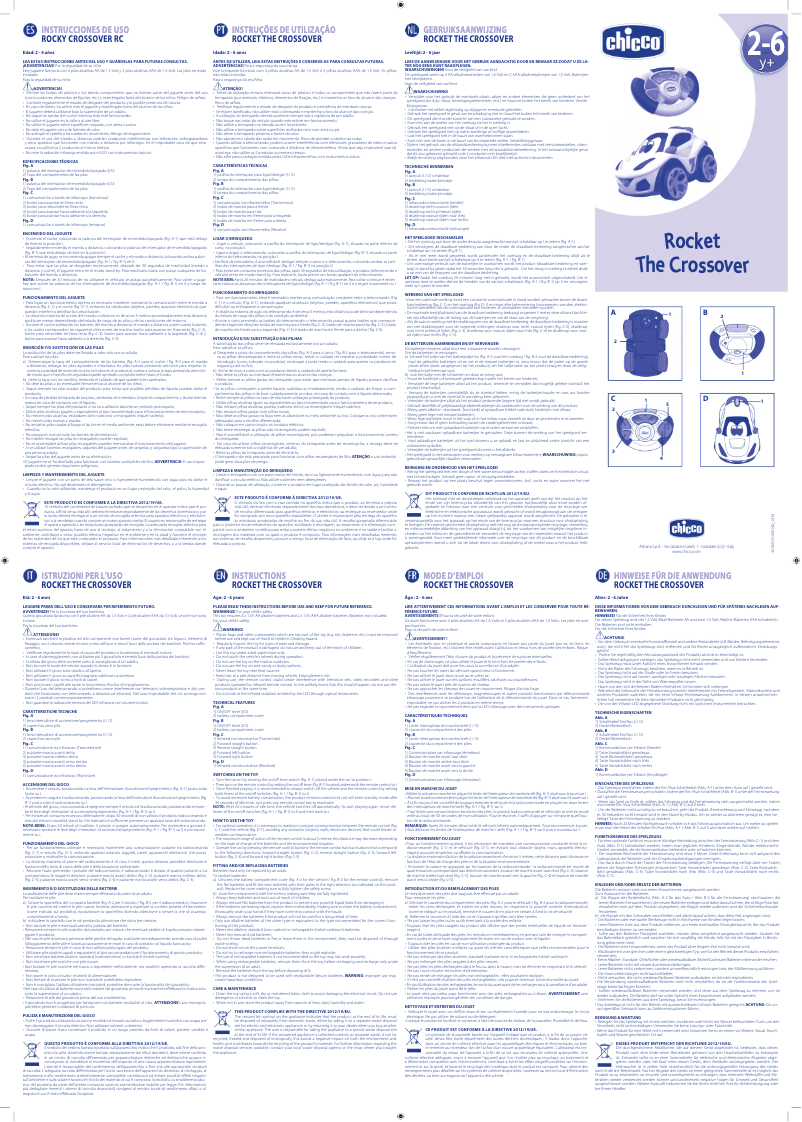 Imagen de la primera página del manual del dispositivo Rocket The Crossover